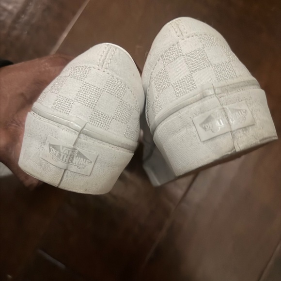 Vans Women's White Checkered Slip-On Sneakers - Picture 7 of 7
